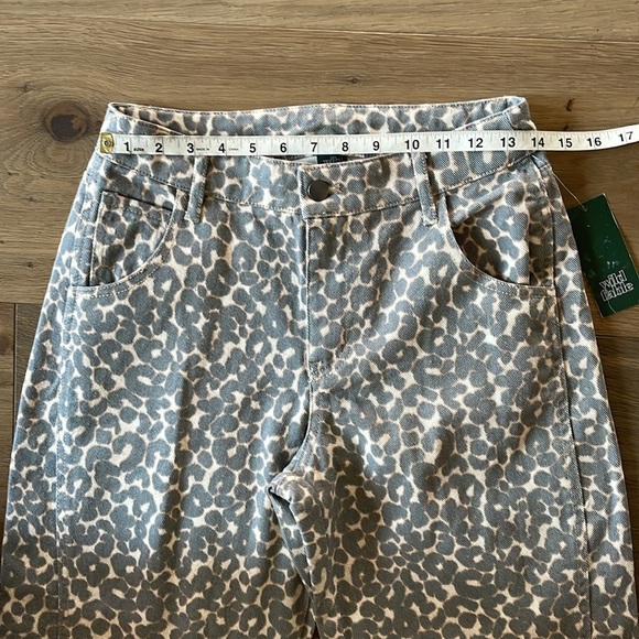 Wild Fable Leopard Print Straight Leg Jeans Size XS - Picture 6 of 13